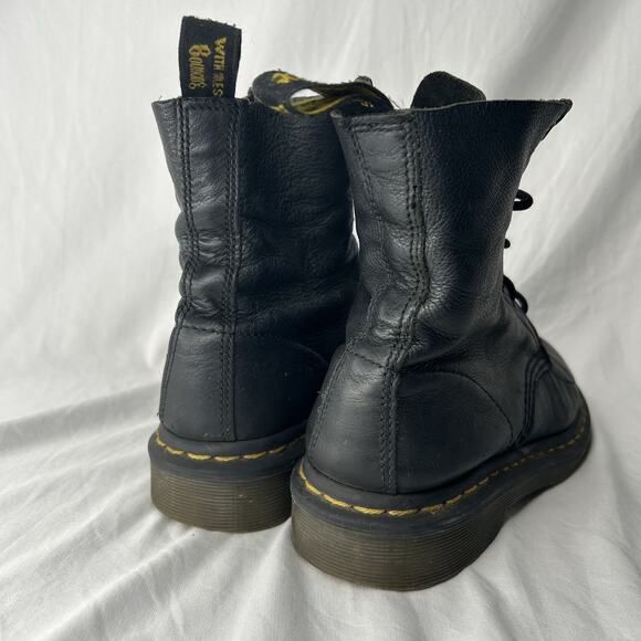 Dr Doc Martens Women's 1460 Pascal Soft Leather Boots Lace up Black Sz 7 - Picture 4 of 6